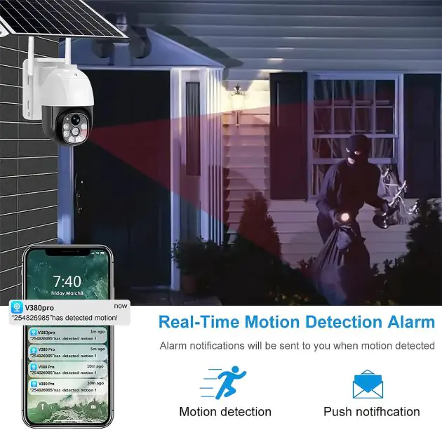 Miniature 4 de Caméra de surveillance Smart - 4G - Avec Panneau solaire intégré VC9