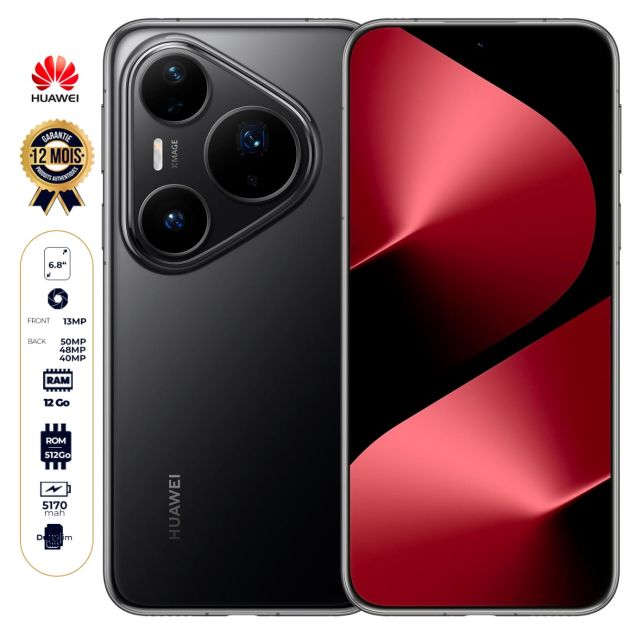 Huawei Pura 80 Pro – 512 Go – 16 Go RAM – 6,8" – Dual Nano SIM – 50MP+48MP+40MP/13MP – 5170 mAh